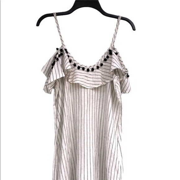 Sam & Lavi size medium cream & black striped dress - Picture 6 of 8
